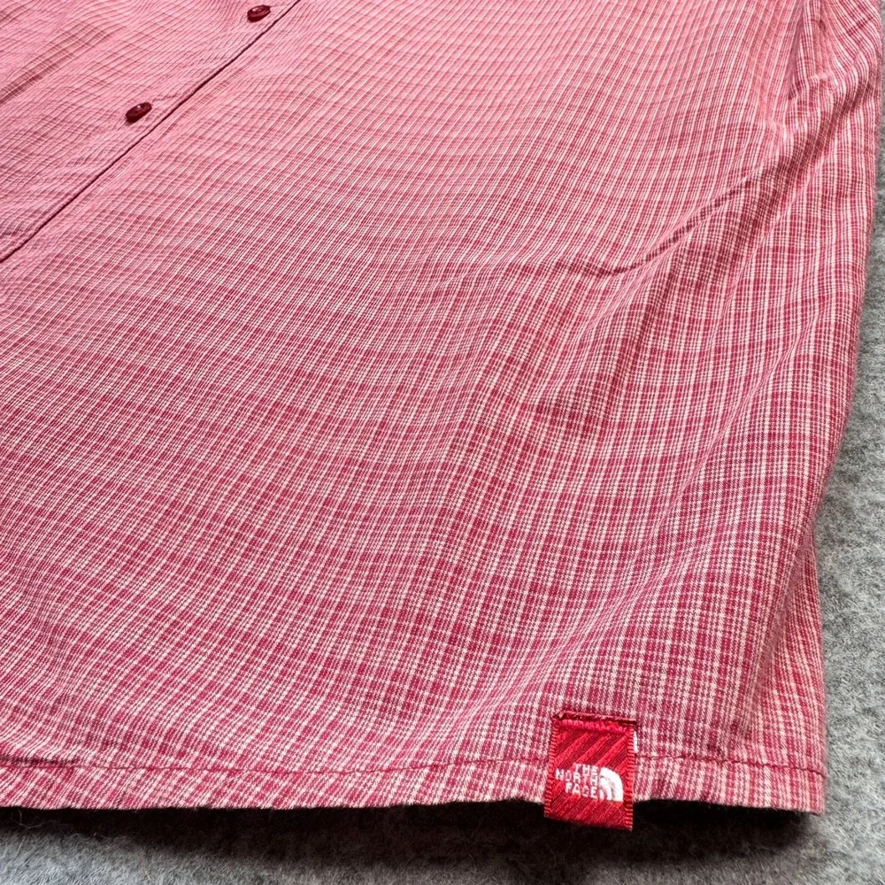 The North Face Men's XL Button Down Shirt Red Plaid Long‎ Sleeve Casual Outdoor